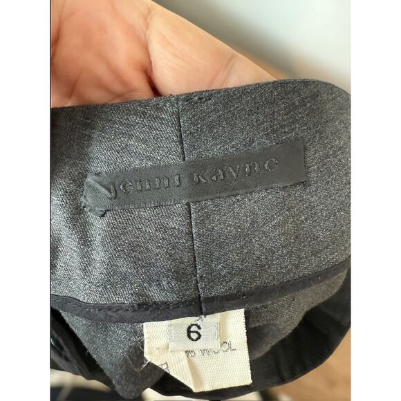 Jenni Kayne 2000's Women's Pleated Gray 100% Wool Tuxedo Shorts Size 6 - Picture 9 of 13